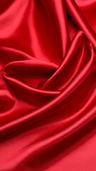 Obraz premium Dark red glossy silk cloth texture close view background