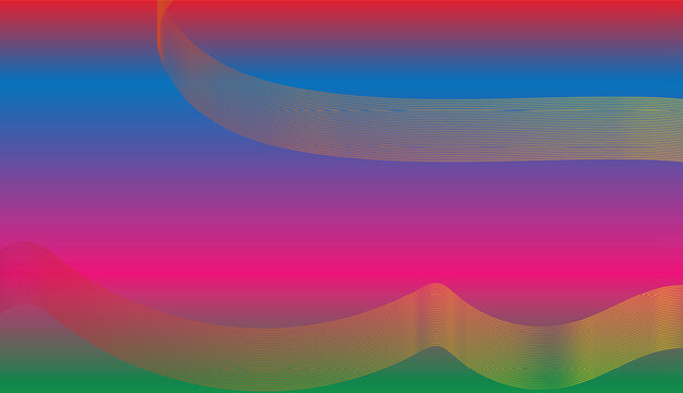 Abstract design wavy line art background with blue tored gradient