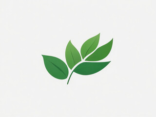 Obraz premium Green leaf ecology nature element icon,