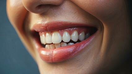 Artistic representation of a smiling person emphasizing oral care and happiness