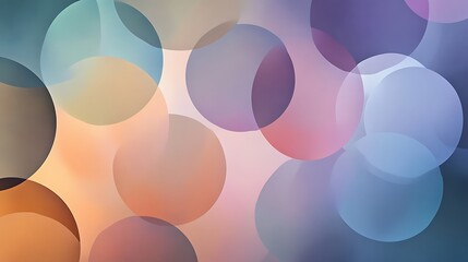 Abstract background of overlapping circles in soft colors.