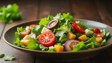 Artistic depiction of a vibrant and healthy salad with fresh vegetables