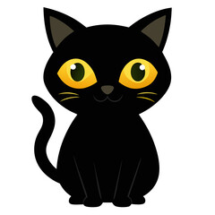 black cat cartoon