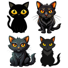 Obraz premium set of funny cats