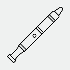 Fototapeta premium line art of a musical instrument on the white background