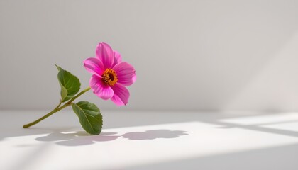 single flower with minimalistic setting