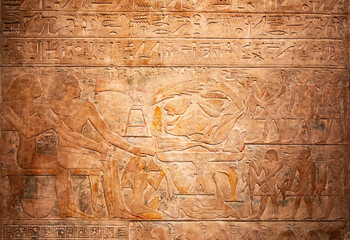 Hieroglyphs on the wall