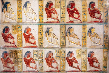Hieroglyphs on the wall