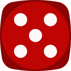 Illustration of a dice. Ideal for themes of gaming, luck, and fun. 