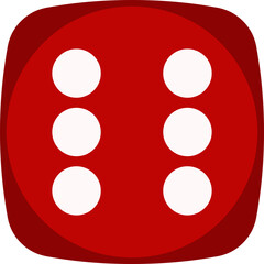 Illustration of a dice. Ideal for themes of gaming, luck, and fun. 