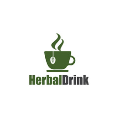 Herbal Drink Logo Vector Simple