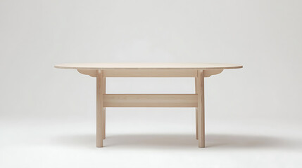 A wooden table with a white background