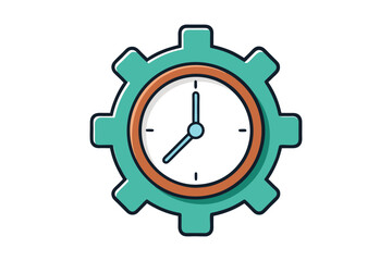 Stopwatch icon flat style isolated on white background