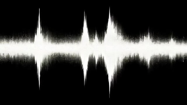 Abstract monochrome sound wave