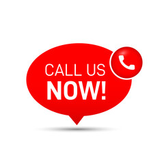 Call Us Now vector design with 3d phone icon vector illustration
