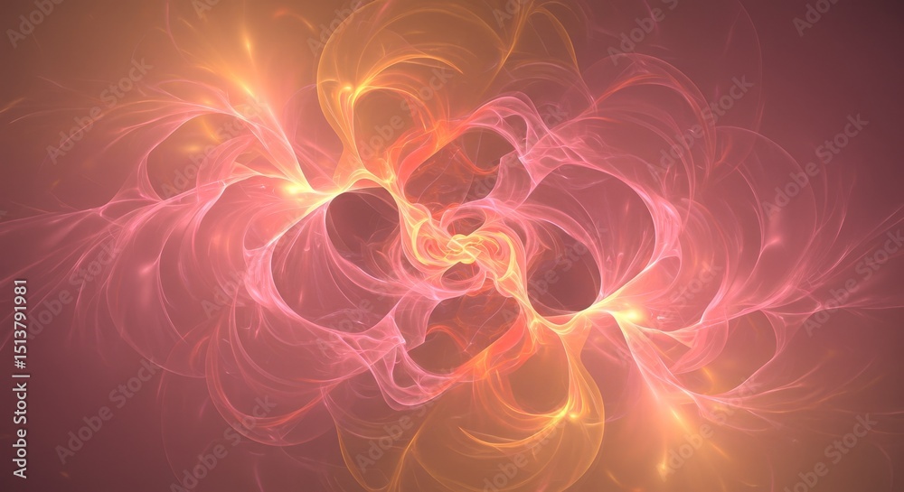 Canvas Prints interconnected forms: abstract energy flow - abstract artwork depicting energy flow, interconnectedn
