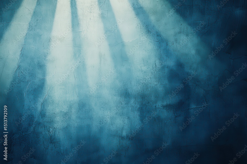 Poster Enjoy tropical beach concept. Abstract blue background with light rays creating a textured appearance.