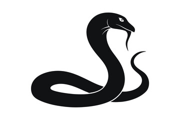 Snake silhouette icon isolated on white background