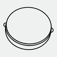 line art of a musical instrument on the white background