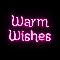 Vector text illustration for Warm Wishes.