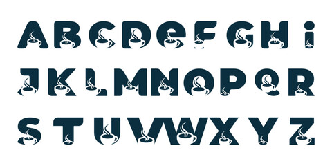 coffee shop and letter logo premium template bundle