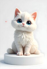 A 3D icon of a cat
