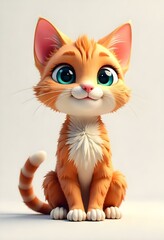 A 3D icon of a cat