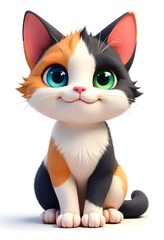 A 3D icon of a cat