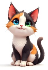A 3D icon of a cat