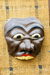 Masks from paper, wood glue and sawdust. Eco friendly and recycle handy craft.
