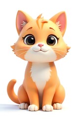 A 3D icon of a cat