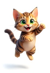 A 3D icon of a cat