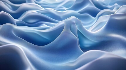 Obraz premium Abstract blue fabric waves, smooth texture