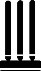 Cricket wicket icon . trendy flat and line styles. Cricket game vector isolated on transparent background. cricket tournament wicket out elements template. vintage for clubs and team. Sports sign web