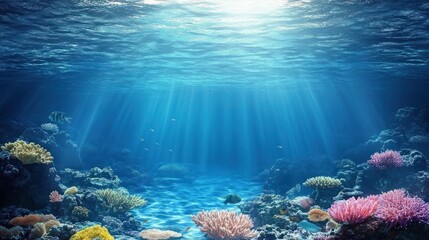 Obraz premium Underwater coral reef scene