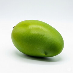 green mango on white background