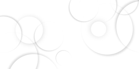Abstract background with circle white abstract geometric background with soft light white paper circles in design .Gray abstract. Modern design background for report and project presentation template.