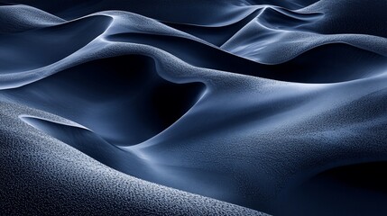 Obraz premium Abstract blue undulating landscape