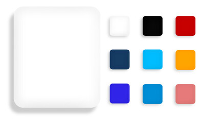 A vibrant palette of rounded square swatches in assorted hues, perfect for modern design projects, branding concepts, and digital color inspiration