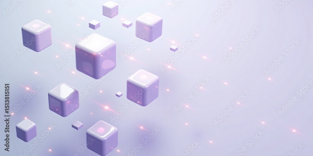 Poster abstract blockchain network background