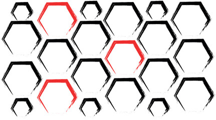 Hand-Drawn Colorful Grunge Brush Strokes and Geometric Frames: Abstract Rectangles and Squares for Text Highlights and Modern Design Accents