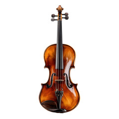 Fototapeta premium Elegant Acoustic Violin on a Black Background on white background