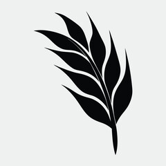 silhouette of a corn on the white background