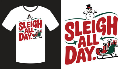 Playful Christmas T-Shirt Design with Humorous Quotes and Festive Vibes
