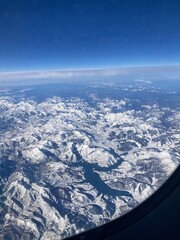 aerial view from airplane window