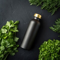 herbs in a bottle
