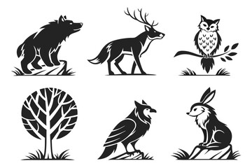 Naklejka premium set of animals