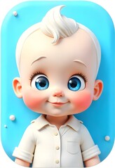 A 3D baby icon