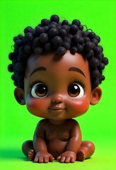 A 3D baby icon