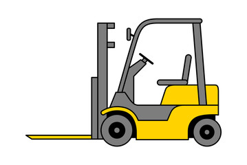 横向きのフォークリフト